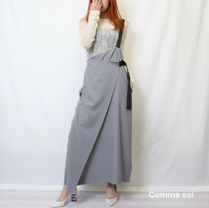 数量限定！【Comme soi】ワンショルダージャンバースカート