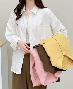 【aimoha】オーバーサイズ片ポケットカラーシャツ レディース トップス シンプル