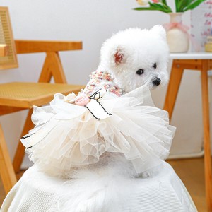 犬服 5サイズ ドッグウェア ペット服 ワンピース お嬢様 ご令嬢風 フリル