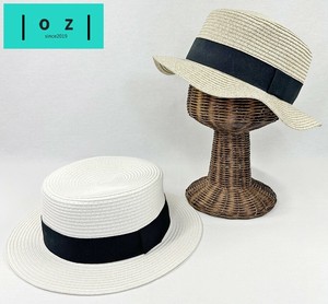 ポリブレードカンカンハット　帽子　HAT 　カンカン帽　サイズ調節可能　洗える　ポケッタブル　レディース