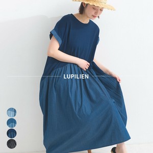 ●毎年大人気！今季も登場 16Sインディゴ天竺　ドッキング デニム ワンピース【2025年春夏新作】