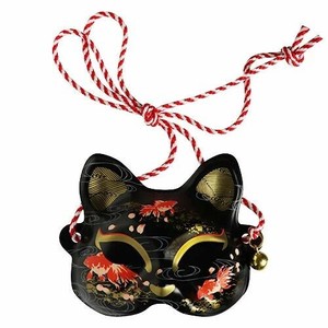 【お祭り・縁日・イベント】ノンキャラクター ミニお面 金魚（黒）