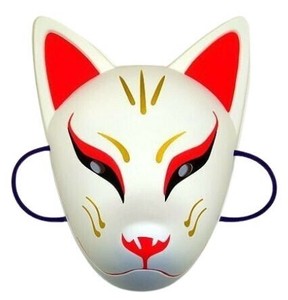 【お祭り・縁日・イベント】民芸品お面 猫面 天猫面 狐 TENKO