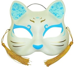 【お祭り・縁日・イベント】民芸品お面 猫面（み空） CAT（MISORA）