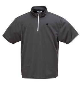 LE COQ SPORTIF ビッグサイズ メンズ エコペットハーフジップ半袖シャツ グレー  3L 4L 5L 6L