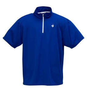 LE COQ SPORTIF ビッグサイズ メンズ エコペットハーフジップ半袖シャツ ブルー  3L 4L 5L 6L