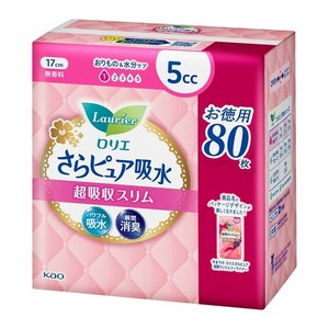 【医薬部外品】ロリエ　さらピュア吸水　超吸収スリム　5cc 80枚