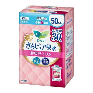 【医薬部外品】ロリエ　さらピュア吸水　超吸収スリム　50cc 30枚