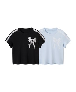 【HOOK 】for girls サガラ刺繍ロゴビッグTEE レディース トップス Tシャツ