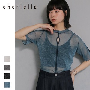 T 恤/上衣 前后2种穿法 Design 开叉 cheriella 短袖 透明上衣
