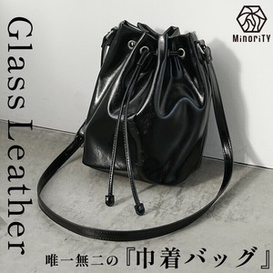 【2025年春の新作】ミニショルダー 巾着 PUガラスレザー ミニバッグ／MinoriTY