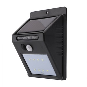 8LEDソーラーセンサーライト　ブラック