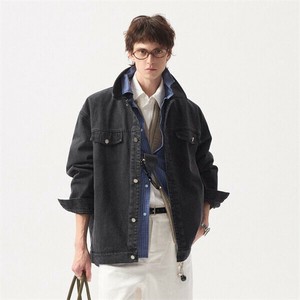 P20815 仮二件 デニム ジャケット 2025春夏新作 男女通用 メンズトップス アウター  長袖