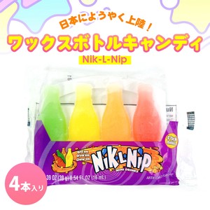 Nik-L-Nip ワックスボトルキャンディ(4本入り) youtube お菓子 アメリカ 韓国 ASMR インスタ youtuber