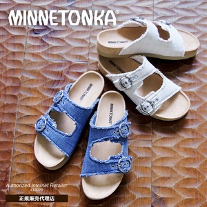 【MINNETONKA】リゾートサンダル ダブルベルトサンダル フラットサンダル　デニム