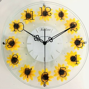 Wall Clock Made in Japan Sunflower Made in Japan
