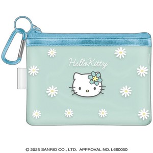 ■2025SS　新作■　HELLO KITTY　カラビナ付きクリアポーチ　22