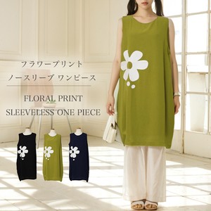 Casual Dress Flower Print Sleeveless
