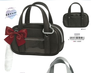 【2025年春夏新作】【筆箱】【推し活】スクールバッグ風ペンポーチ　ブラウン　225059