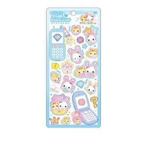 ■2025SS　新作■　平成はっぴーフォンステッカー　フワフワらびちゃん/ブルー