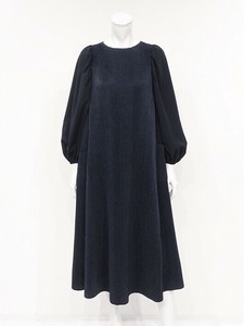Casual Dress Puff Sleeve Switching