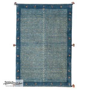 ギャッベ ペルシャ イラン オーガニックウール 絨毯 ラグ 玄関マットLL（約75×120cm）G1389　84×125cm