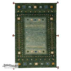 ギャッベ ペルシャ イラン オーガニックウール 絨毯 ラグ 玄関マットLL（約75×120cm）G1392　78×125cm