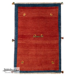 ギャッベ ペルシャ イラン オーガニックウール 絨毯 ラグ 玄関マットLL（約75×120cm）G1490　84×124cm