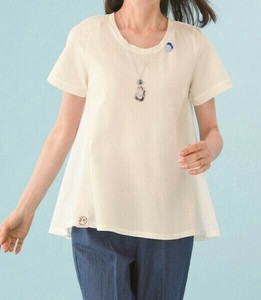 T-shirt Switched Pullover A-Line Seersucker Made in Japan