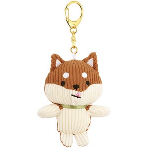 【公式】 ぬいぐるみ付きキーホルダー(コーデュロイ生地) 【ぱぷぱぷぱぴー SHIBA(シバ)】 スケーター