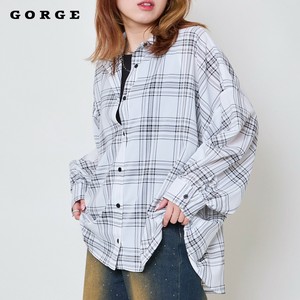 インナー付きチェックシャツ