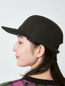 ストローキャップ 帽子 アイボリー ブラック