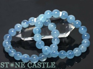 ☆高品質☆【ブレスレット】アクアマリン (5A) (約10.5〜11mm) 【天然石 パワーストーン】