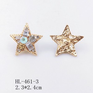 ハンドメイド 星 アクセサリーパーツ スター デコパーツ DIY ゴールド 金属チャーム クラフト素材 ビジュー