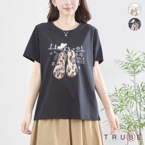 【2025新作】【M〜L】シューズモチーフキラキラTシャツ(N12-357)(1号店）FM1