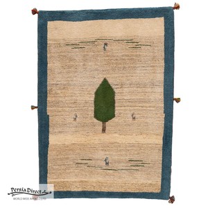 ギャッベ　ペルシャ　イラン　オーガニックウール　絨毯　ラグサイズS（約100×150cm）G1500　105×147cm