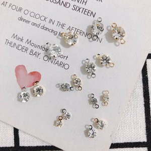 クリスタル 石座付ラインストーン アクセサリーパーツ ハンドメイド ピアス 手作り デコパーツ 手芸材料