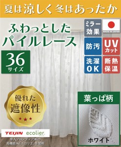 Lace Curtain 130cm 2-pcs pack Made in Japan
