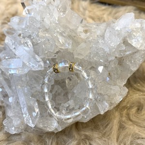 天然石リング　4月誕生石アクアクリスタル、クリスタル(水晶)