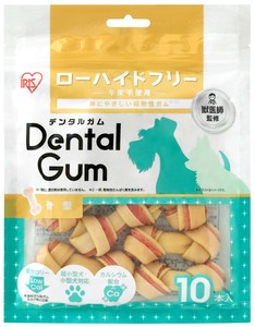 【犬用　犬　おやつ】【アイリスオーヤマ　ペットフード　ガム】　骨型デンタルガム10本
