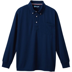 桑和 50394 長袖ボタンダウンポロシャツ(胸ポケット付き) 6Lサイズ ネイビー(1) SOWA