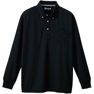 桑和 50394 長袖ボタンダウンポロシャツ(胸ポケット付き) LLサイズ ブラック(4) SOWA
