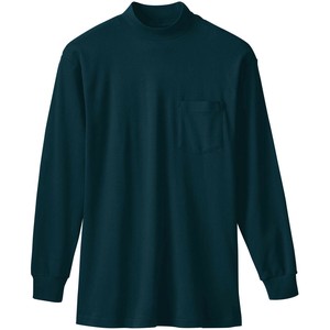 桑和 50108 長袖ハイネックTシャツ(胸ポケット付き) LLサイズ ネイビー(1) SOWA
