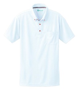 桑和 50391 半袖ボタンダウンポロシャツ(胸ポケット付き) 4Lサイズ ホワイト(0) SOWA