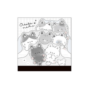 ■2025SS　新作■　うちのねこちゃん　ダイカットスクエアメモ　あそぼうねこ