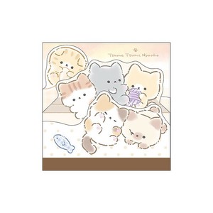 ■2025SS　新作■　うちのねこちゃん　ダイカットスクエアメモ　つめつめにゃんこ