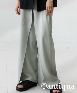 [antiqua] Full-Length Pant Design Ladies fashion Tuck Pants