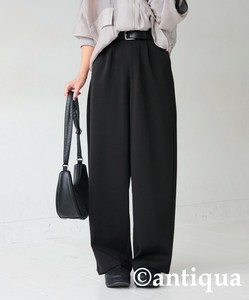 [antiqua] Full-Length Pant Ladies fashion Tuck Pants