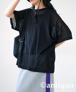 [antiqua] Sweater/Knitwear Ladies fashion Short Sleeve