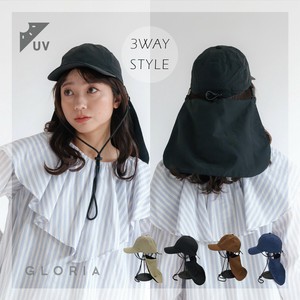 【2025春夏新作】【即納】撥水冷感ネックカバー付きCAP 帽子 キャップ ひんやり UV対策